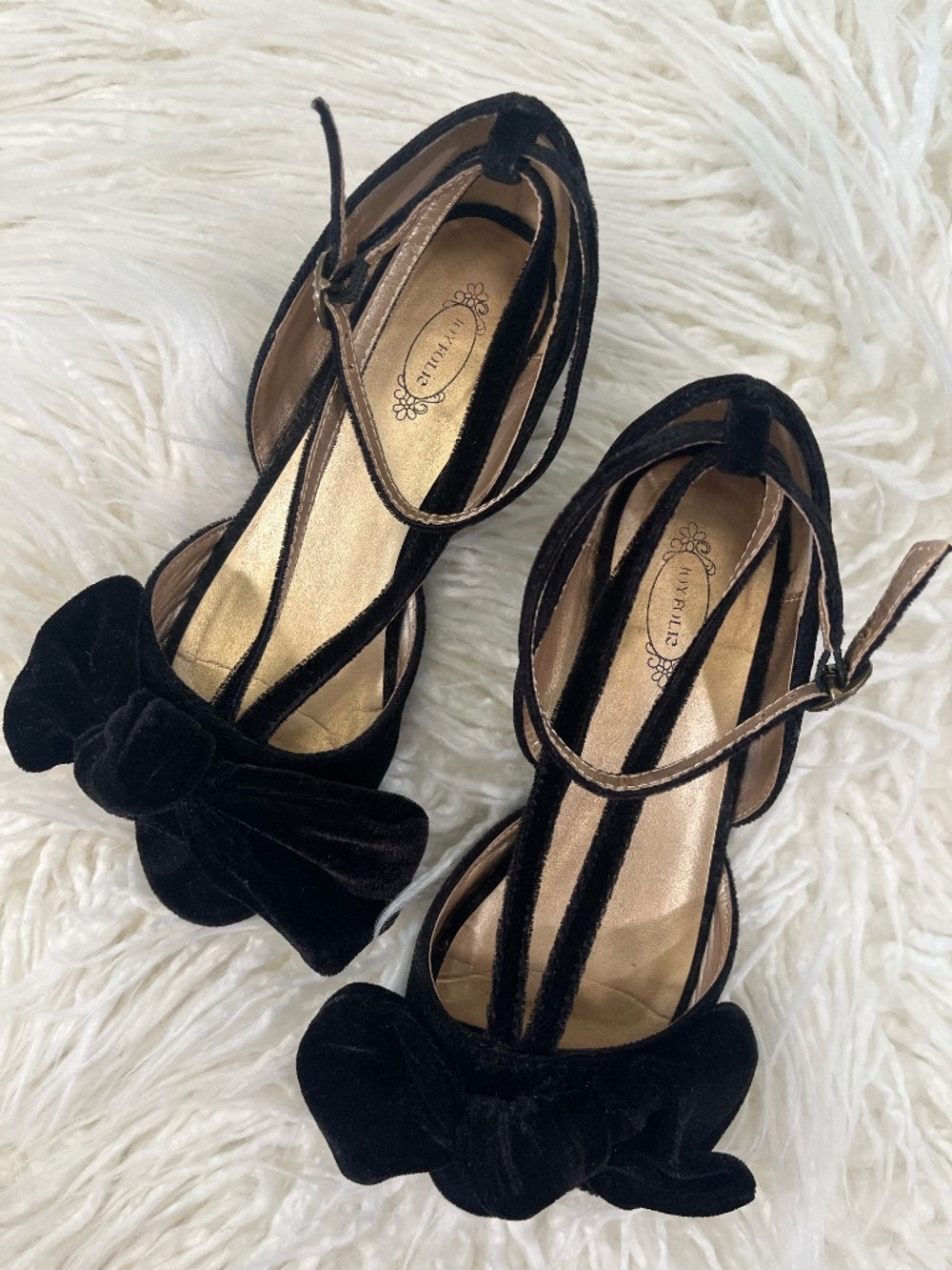 Joyfolie "Lucia Heels in Black Velvet"
